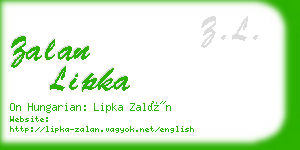 zalan lipka business card